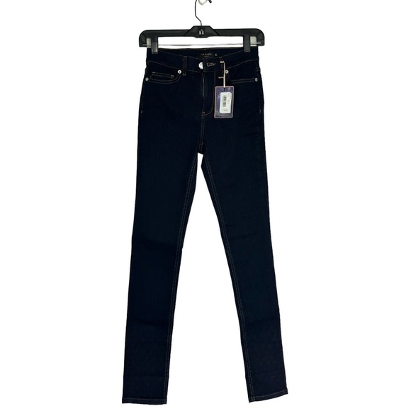 Ted Baker Classic Skinny Dark Wash Jeans Star Printed Cuff - Picture 7 of 13